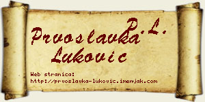 Prvoslavka Luković vizit kartica